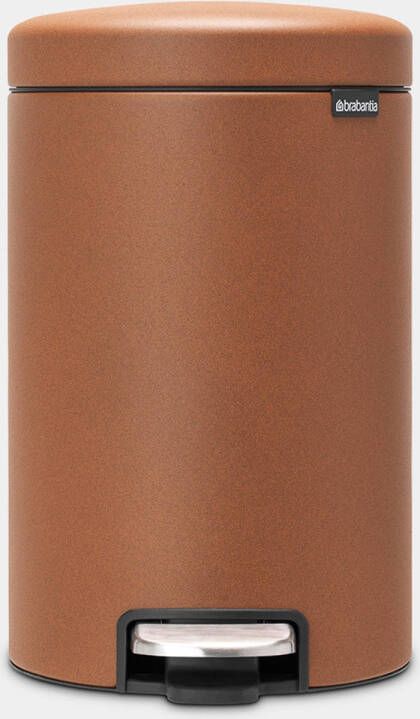 Brabantia Newicon Pedaalemmer 12 Liter Met Kunststof Binnenemmer Mineral Cinnamon