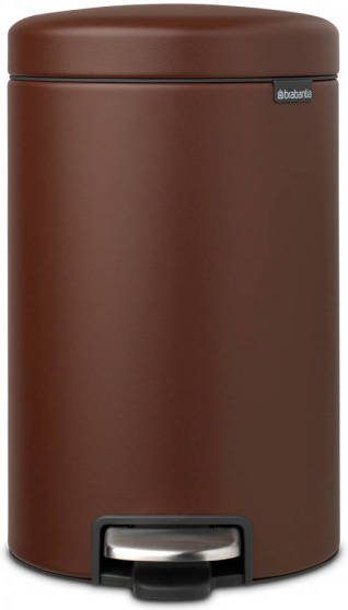 Brabantia Newicon Pedaalemmer 12 Liter Met Kunststof Binnenemmer Mineral Cosy Brown