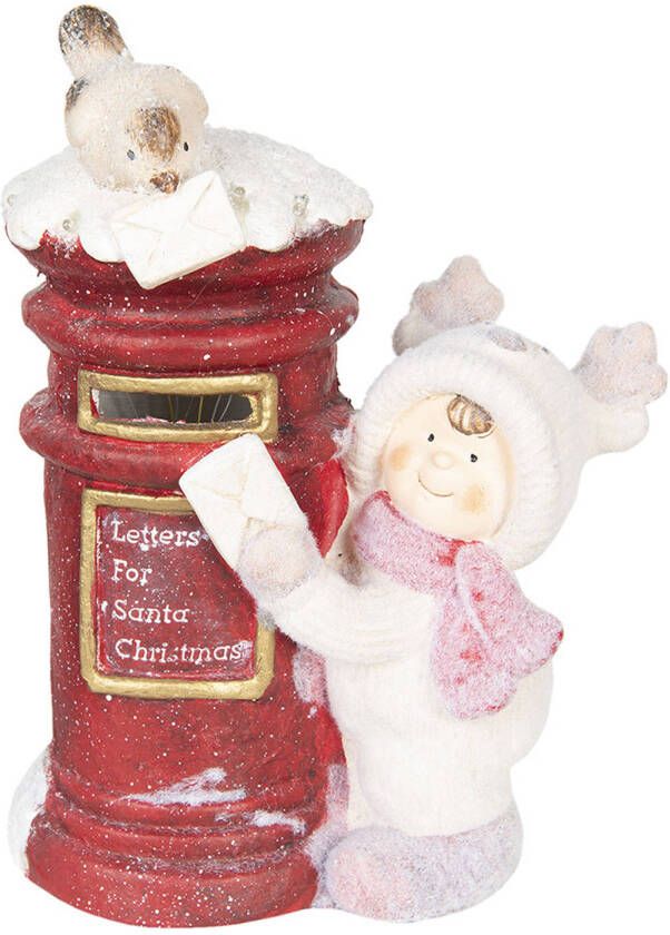 Clayre & Eef Decoratie Brievenbus 39 Cm Rood Kunststof Decoratief Figuur Decoratieve Accessoires Woonaccessoires Rood