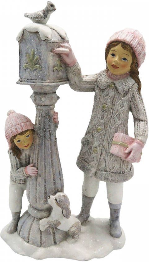 Clayre & Eef Witte Decoratie Kinderen Bij Brievenbus 13*7*22 Cm 6pr2747