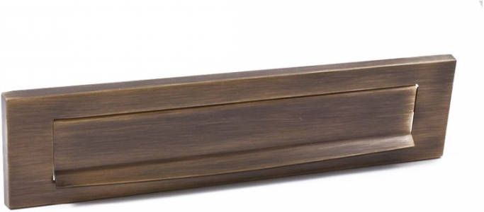 Hardbrass Briefplaat Ellen messing gebruineerd