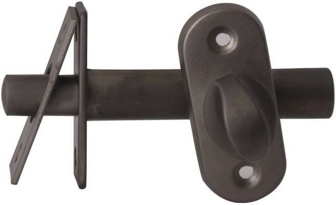 Hardbrass Insteekgrendel/voordeurgrendel 50mm PVD grafiet