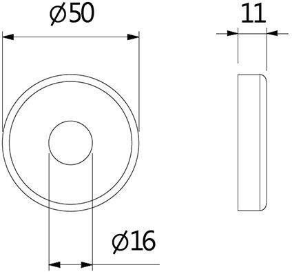 Hardbrass Krukrozet vario rond RVS