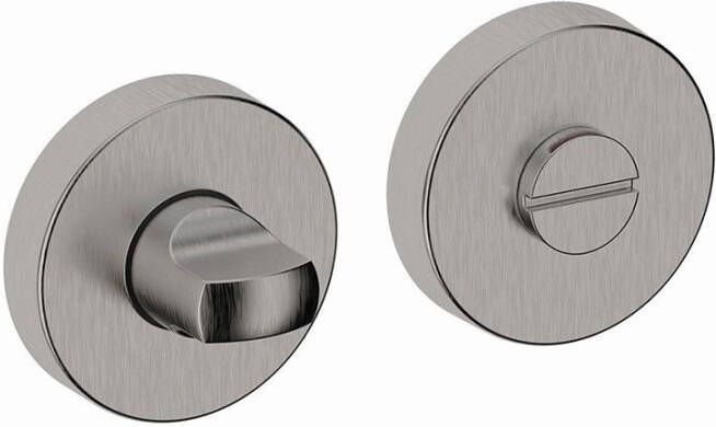 Hardbrass WC garnituur RVS rond