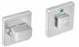 Intersteel Rozet vierkant met toilet -/badkamersluiting 5mm met 7mm nokken 53x8mm staal RVS