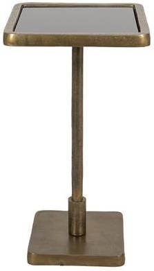 Clayre & Eef Bijzettafel 27x27x50 cm Goudkleurig Aluminium Vierkant