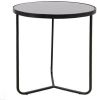 Clayre & Eef Bijzettafel Ø 50x55 cm Zwart Aluminium Rond Side table online kopen