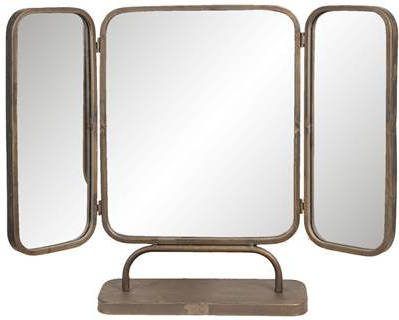 Clayre & Eef Spiegel 66x50 cm Koperkleurig Metaal Glas Rechthoek
