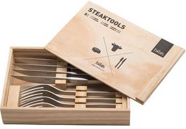 Vepa Bins Höfats Bestekset Steak 25 Cm Rvs Zilver 8 Stuks