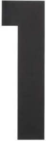 Intersteel 23.402.111 Huisnummer 1 XL hoogte 30 cm RVS Mat zwart