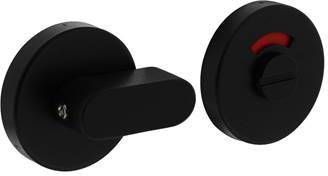 Intersteel Rozet met toilet -/badkamersluiting verdekt met comfortknop 53x10mm RVS/mat zwart