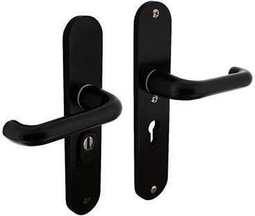 Intersteel 23.379.729 Veiligheidsbeslag SKG3 kruk/kruk profielcilinder met kerntrekbeveiliging 55mm Aluminium Zwart