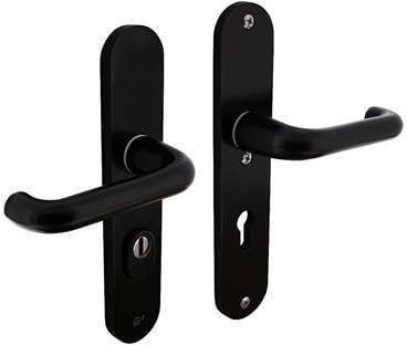 Intersteel 23.379.736 Veiligheidsbeslag SKG3 kruk/kruk profielcilinder met kerntrekbeveiliging 72mm Aluminium Zwart