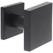Intersteel Voordeurknop vierkant vast centraal ø64/54mm RVS/mat zwart