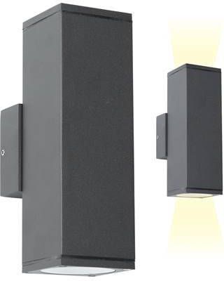 KS Verlichting Wandspot Kelvin Up & Down Antraciet met schemersensor