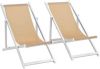 VIDAXL Strandstoelen inklapbaar 2 st aluminium en textileen cr&#xE8, me online kopen