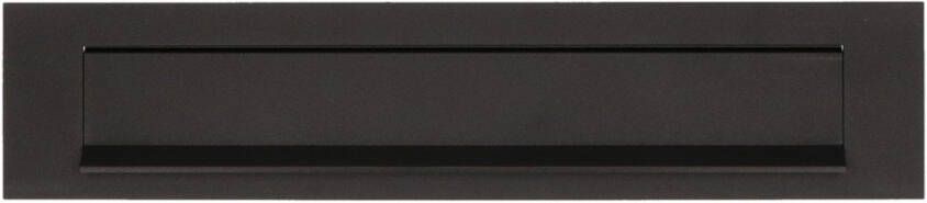QlinQ 1106163 Briefplaat Valklep Met Veer Aluminium Zwart