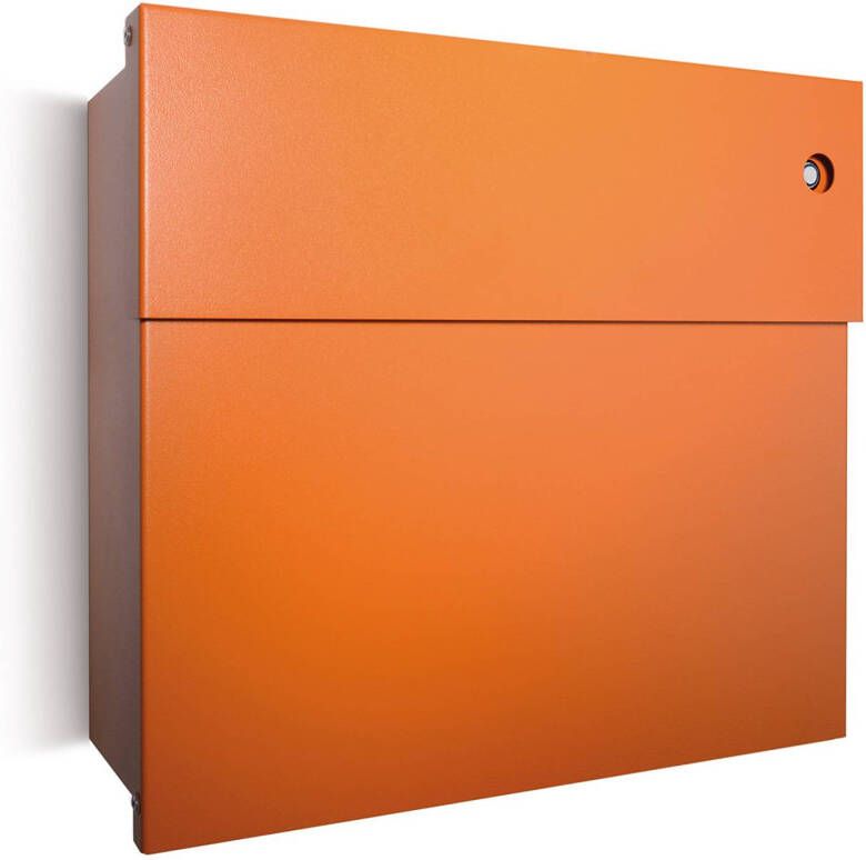 Absolut/ Radius Brievenbus Letterman IV, blauwe Klingel, oranje