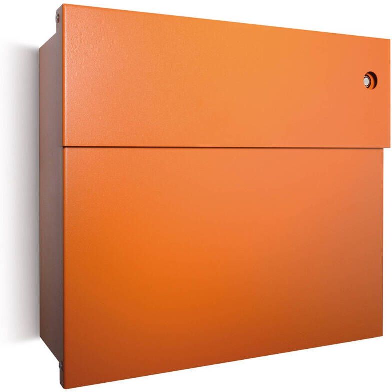 Absolut/ Radius Brievenbus Letterman IV, rode Klingel, oranje