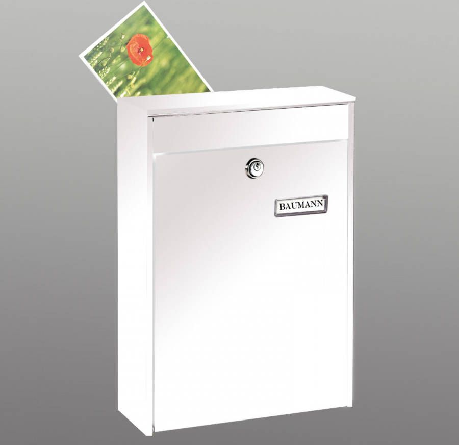 Burgwächter Hoge brievenbus LEIPZIG 778 v montage op hek wit