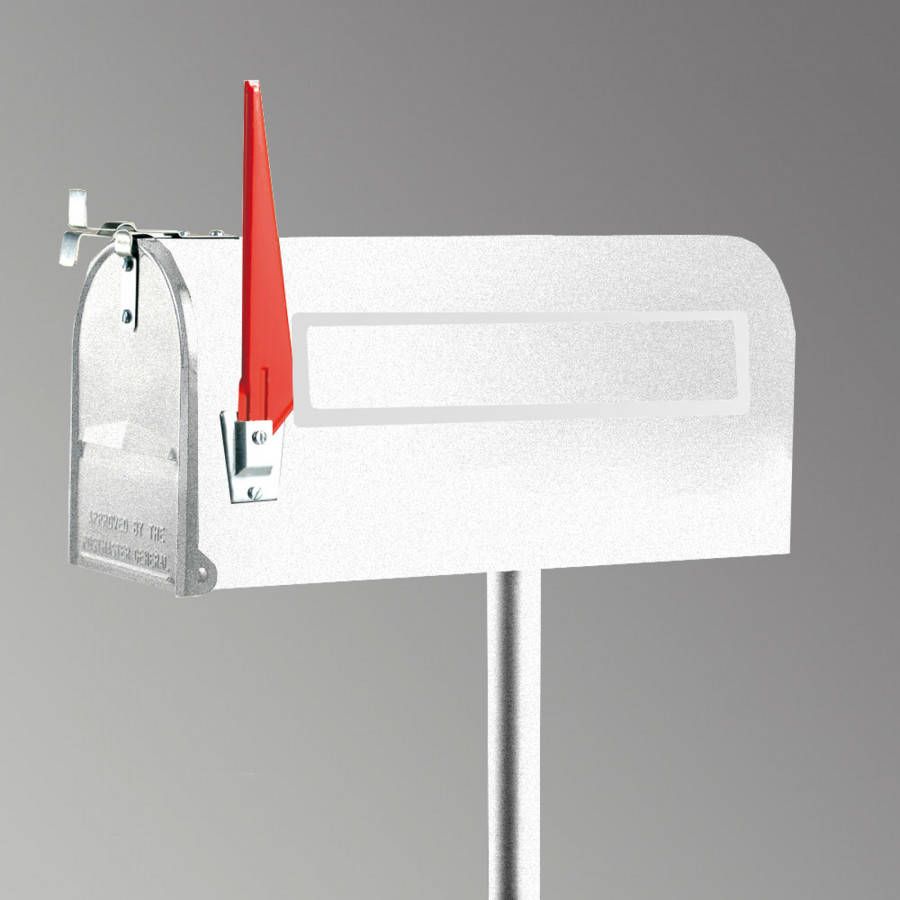 Burgwächter U.S. MAILBOX met zwenkbare vlag wit