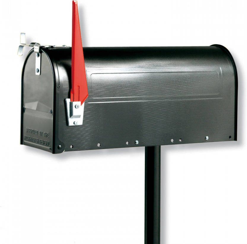 Burgwächter U.S. MAILBOX met zwenkbare vlag zwart