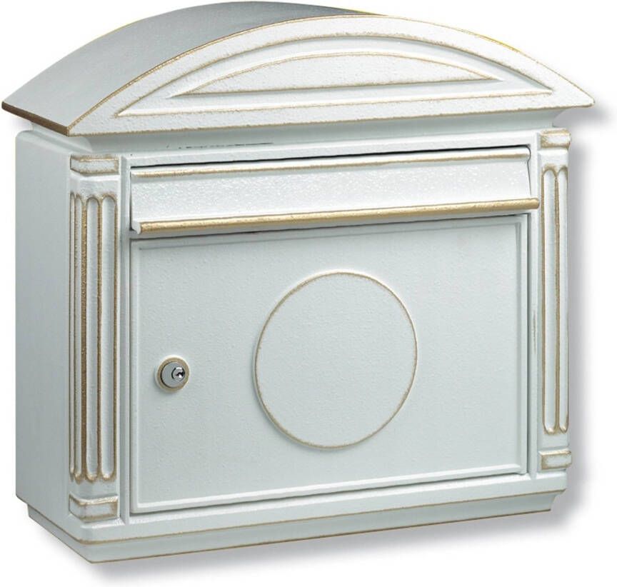 Burgwächter VENEZIA brievenbus van gegoten aluminium wit
