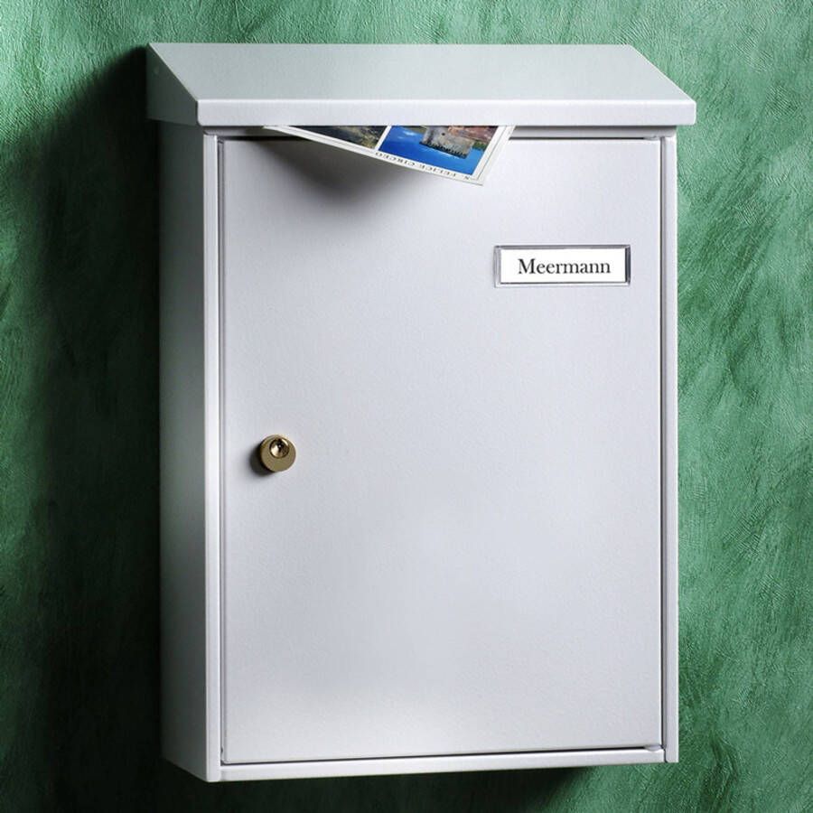 Burgwächter Wit gelakte gewone brievenbus Letter 5832