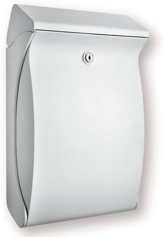 Burgw&#xE4;chter Compacte kunststof brievenbus Swing, wit