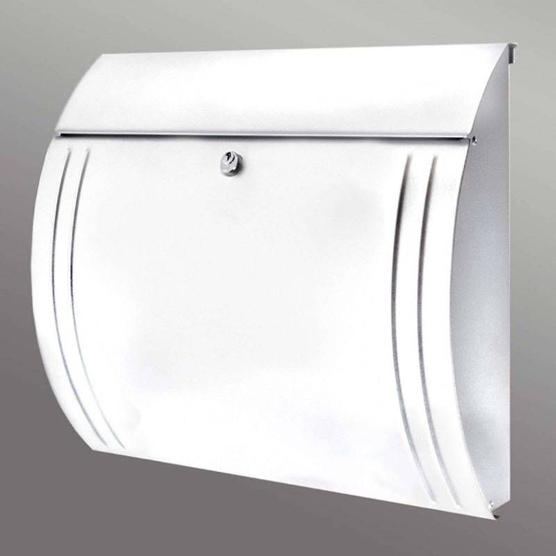 Burgwächter MODENA stalen brievenbus fraai design wit