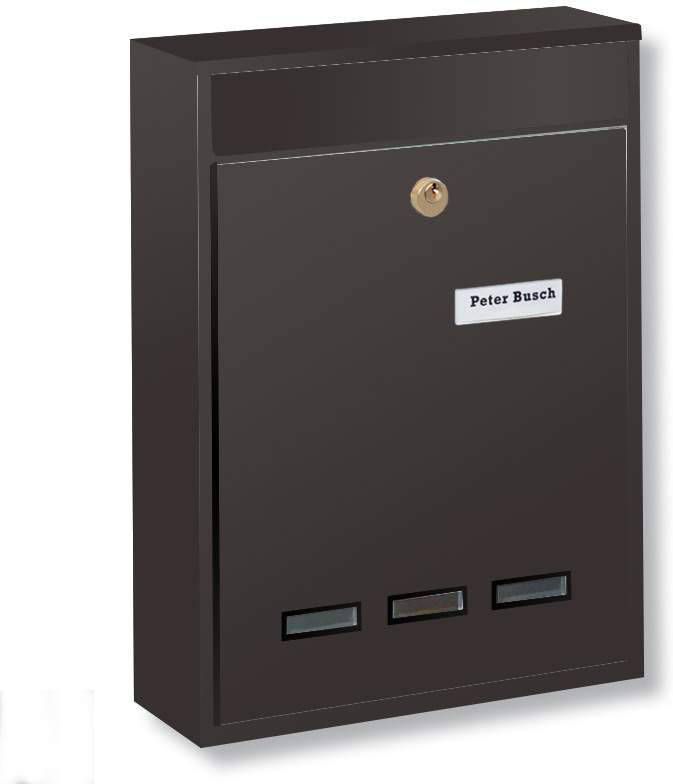 Burgwächter Wandbrievenbus KOLN formaat DIN B5 bruin