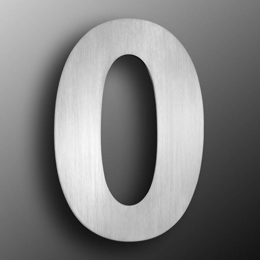 CMD Groot rvs huisnummer 0