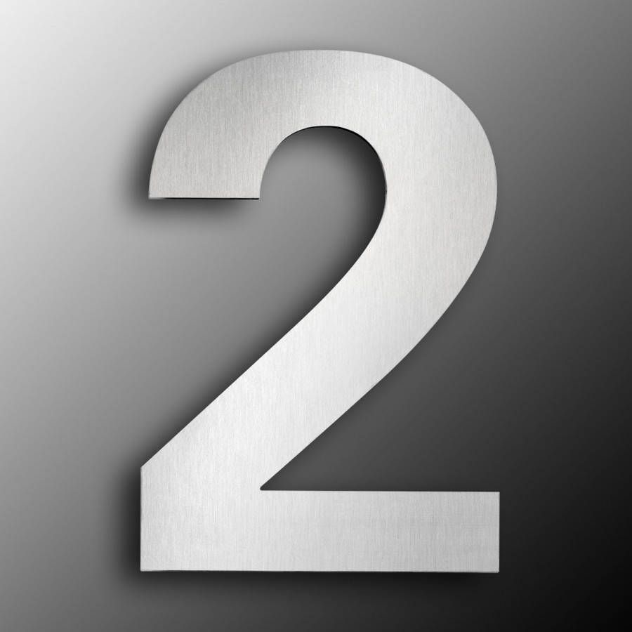 CMD Groot rvs huisnummer 2