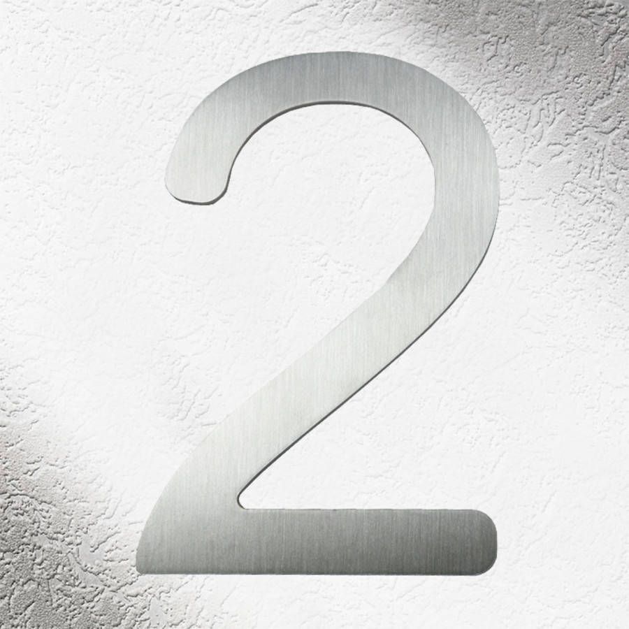 CMD Rvs huisnummers 2, goede kwaliteit