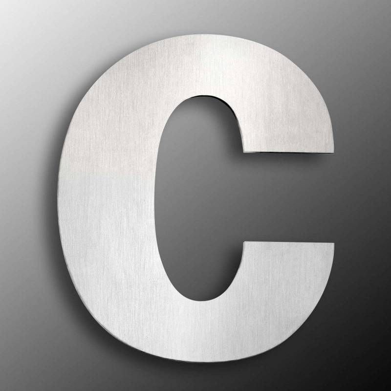 CMD Rvs huisnummers de letter c