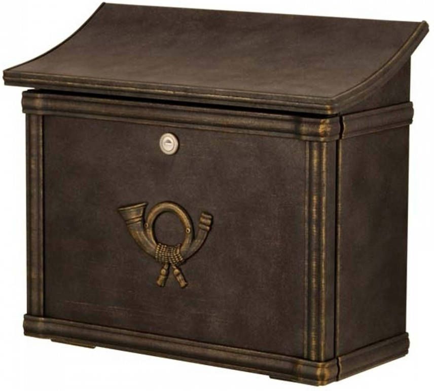 HEIBI Brievenbus MERITO bruin goud gepatineerd