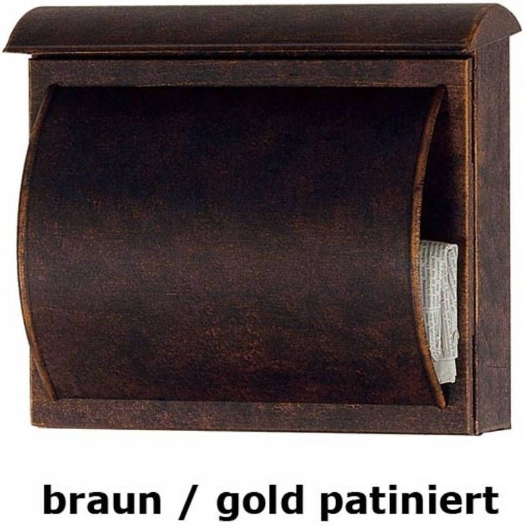 HEIBI Brievenbus TORES bruin goud gepatineerd