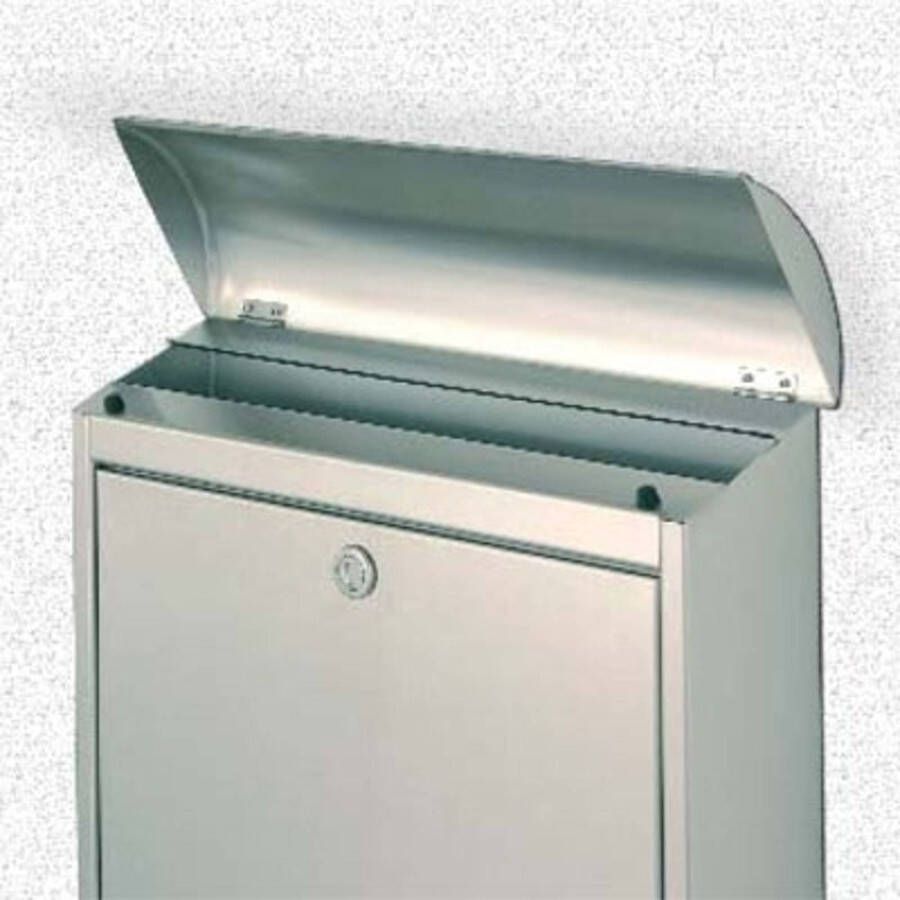 HEIBI Roestvrij stalen brievenbus met krantenvak aktie