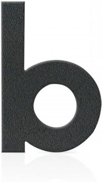 HEIBI Roestvrijstalen huisnrs, letter b, grafietgrijs