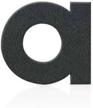 HEIBI Roestvrijstalen huisnummers letter a, grafietgrijs