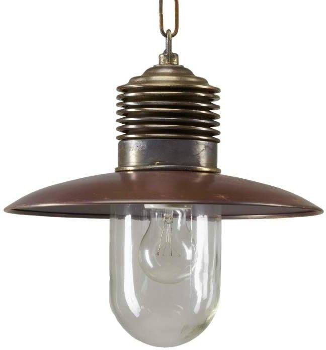 K.S. Verlichting Stabiele buitenhanglamp Klaus messing/koper