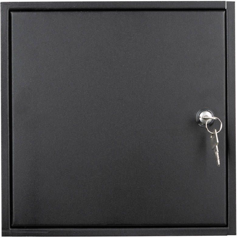 KS Verlichting RVS brievenbus deur inbouw mat zwart