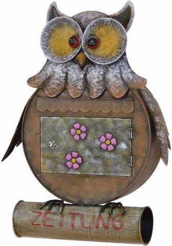 HOFMANN LIVING AND MORE Wandbrievenbus Uil van metaal, voor de beschutte plekken buiten