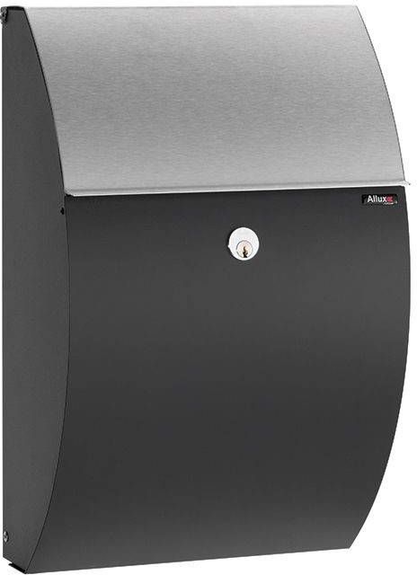 Allux 7000 Zwart/RVS brievenbus