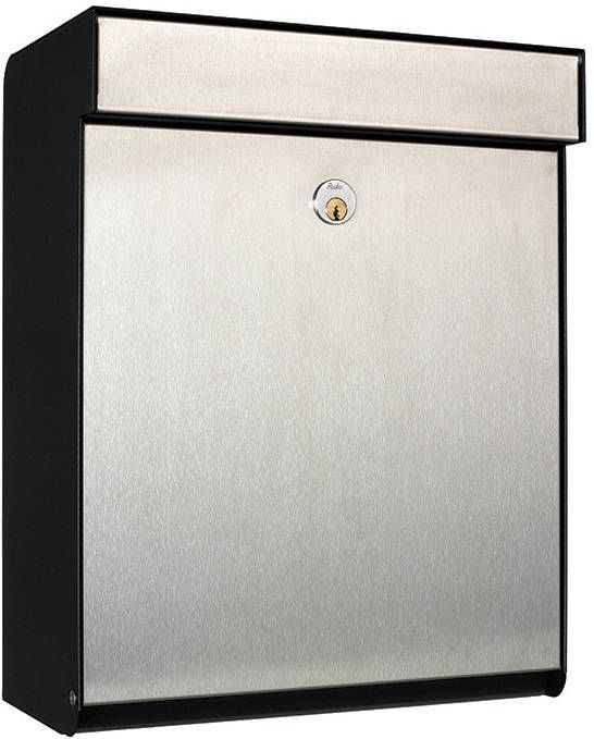 Allux Grundform Zwart/RVS brievenbus