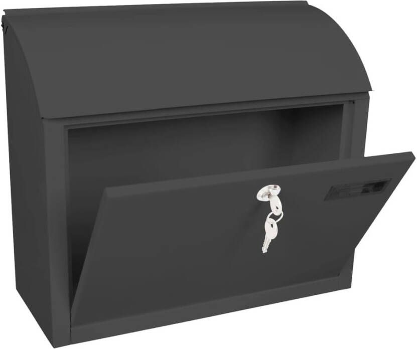 V-part V part wandbrievenbus Denian ft 170 x 330 x 384 mm, antraciet