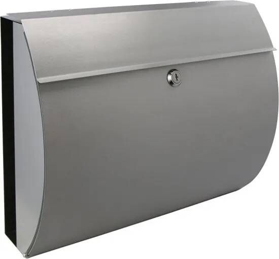 HI Brievenbus met krantenhouder 38x13, 3x30, 4 cm roestvrij staal