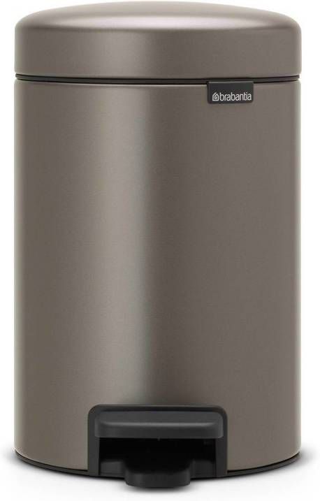 Brabantia Newicon Pedaalemmer 3 Liter Met Kunststof Binnenemmer Platinum
